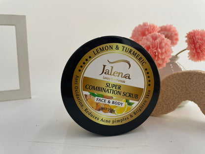 Lemon & Turmeric Combination Face & Body Scrub